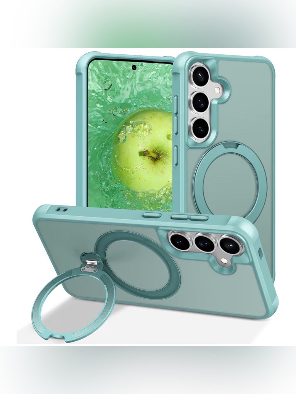 PIXIU Samsung Galaxy S24/S25 MagSafe Case 360° Spin Stand Teal